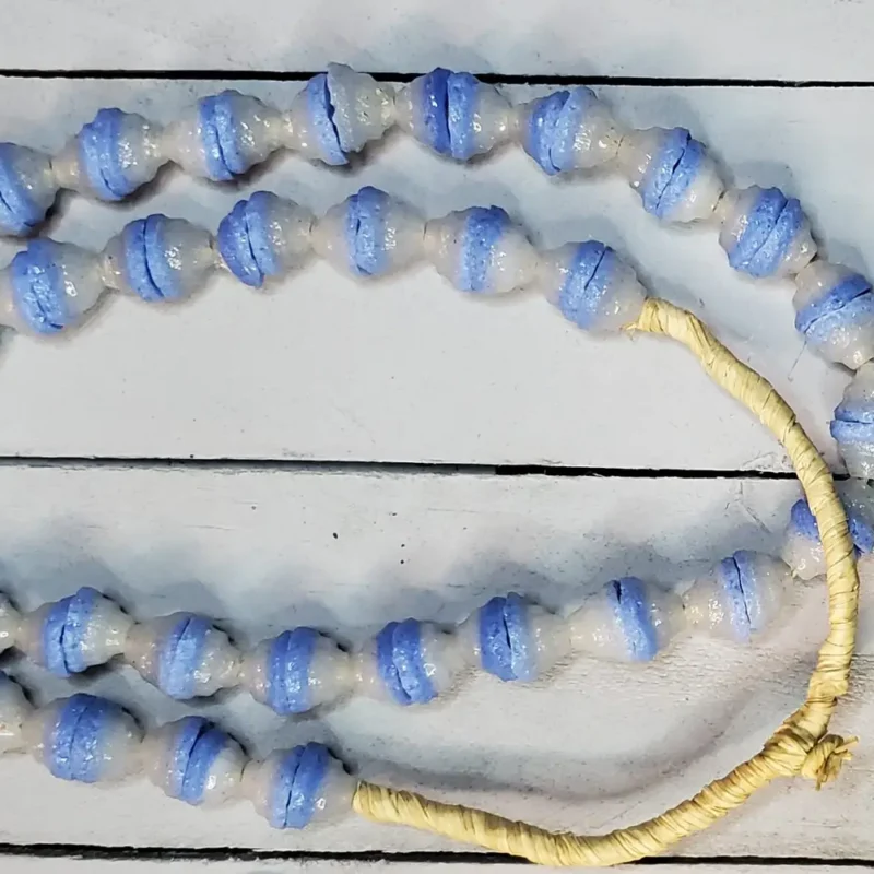 Ghana Sandcast Beads - Blue