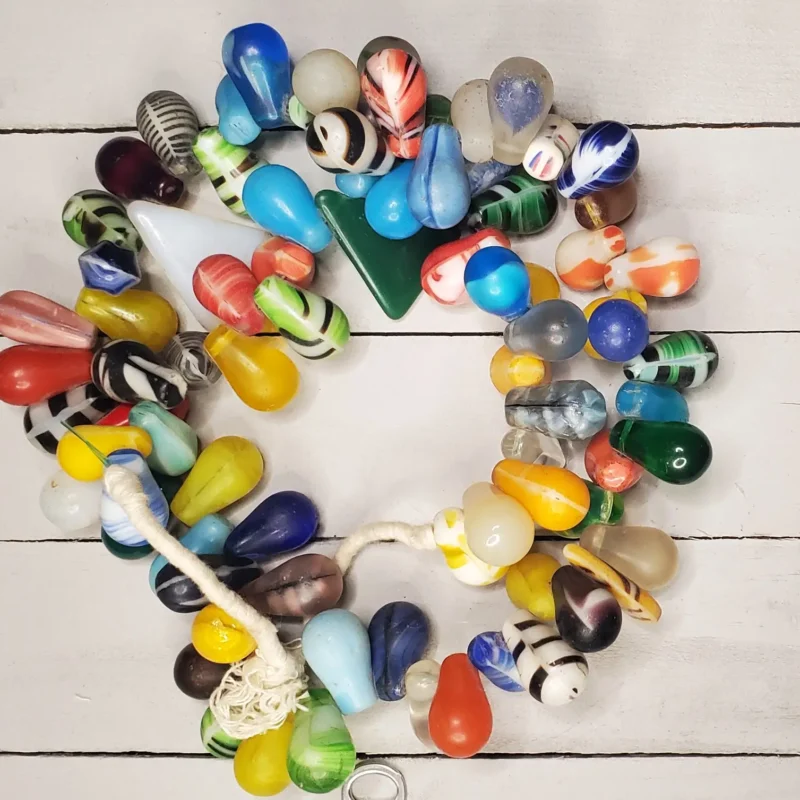 Vintage African glass wedding beads, traditionally exchanged during marriage ceremonies