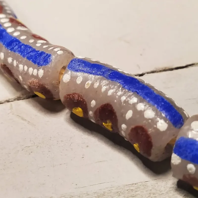 Krobo Glass Beads (Red & Blue) - Blue