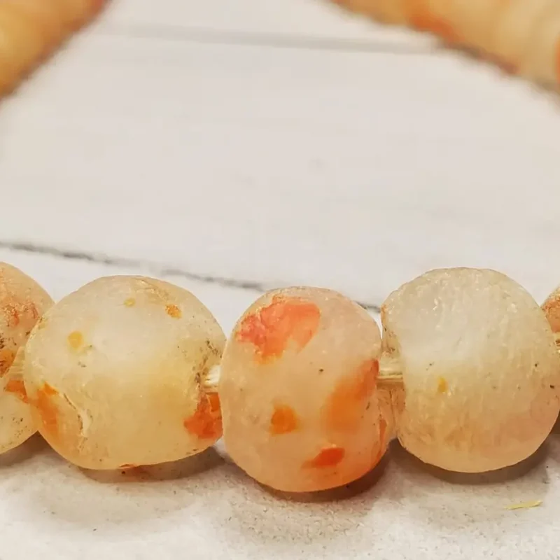 New Recycled Glass Ghana Beads (Small) - Pink