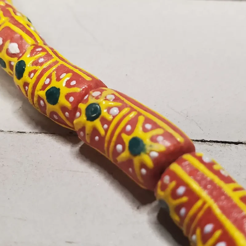Krobo Glass Beads (Red & Blue) - Red