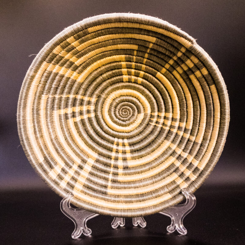 Burundi Natural Grass Basket (Silver)